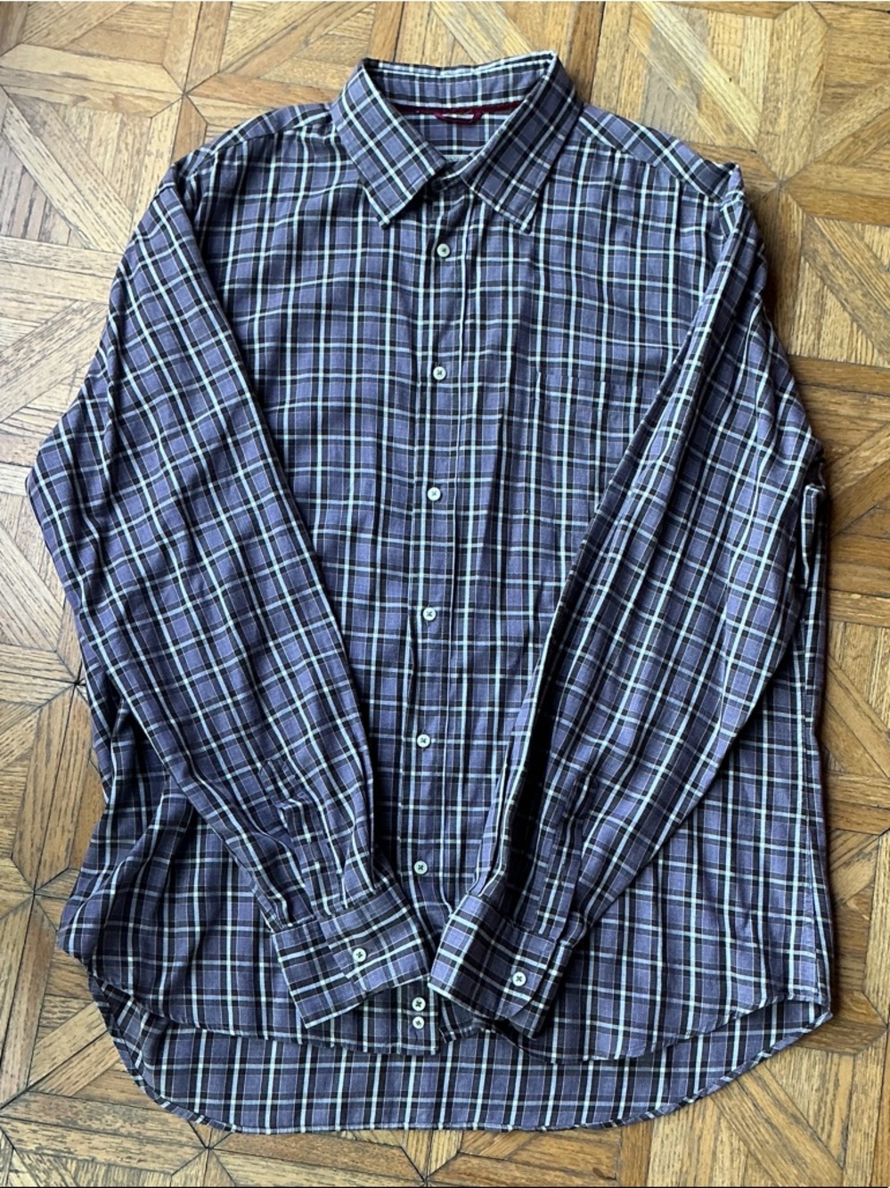 Mason Men's Long-Sleeve Plaid Button-Down Shirt -
